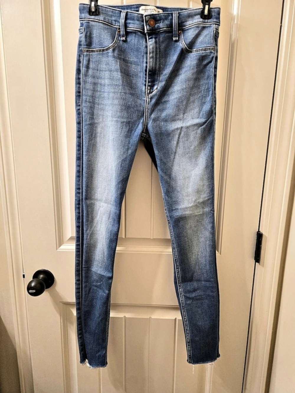 Abercrombie & Fitch The Jean Legging High Rise Skinny Jeans Waist 28 Blue